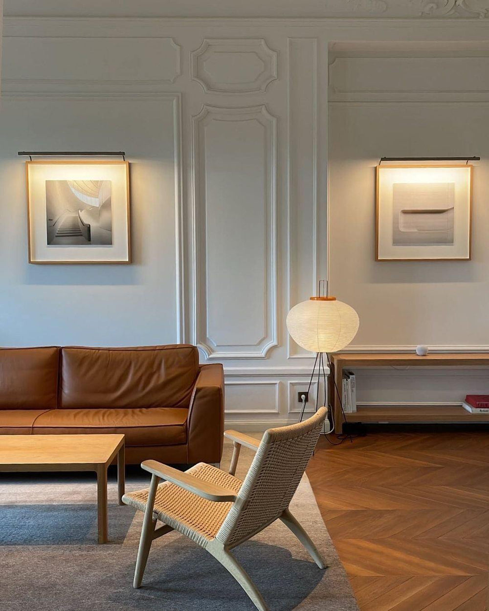 Reispapier Stehlampe mit Metallrahmen für Wohn- und Schlafzimmer