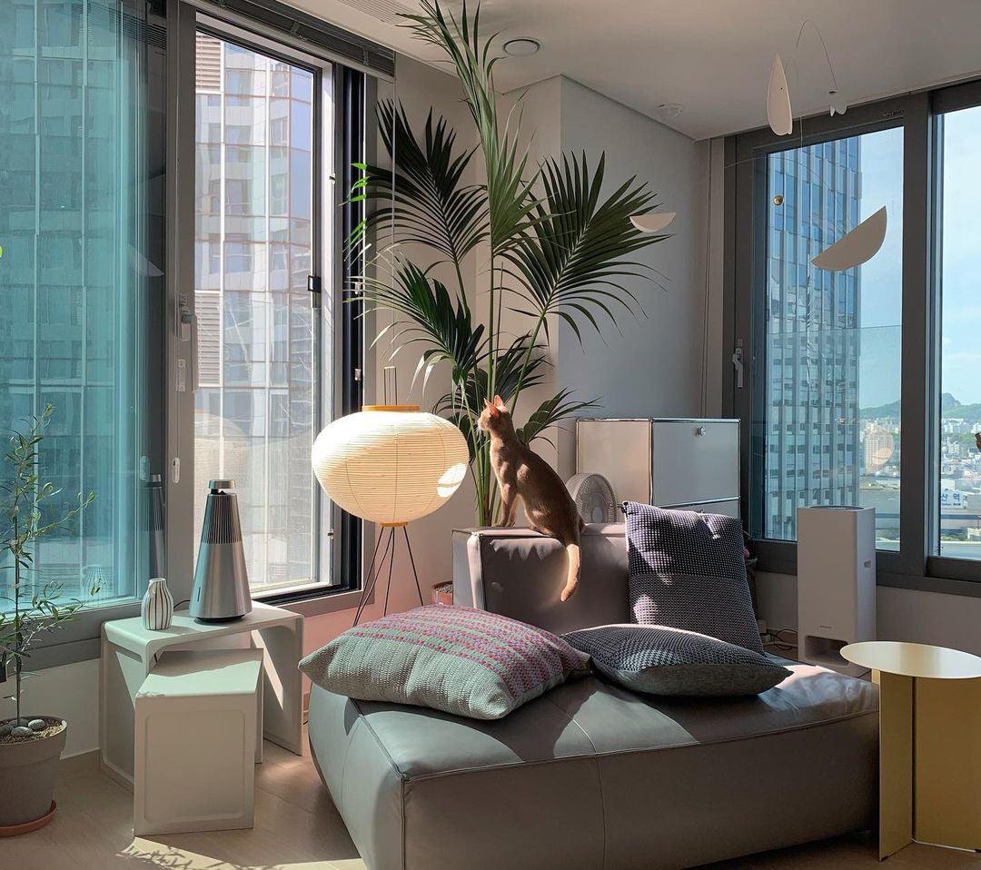 Reispapier Stehlampe mit Metallrahmen für Wohn- und Schlafzimmer