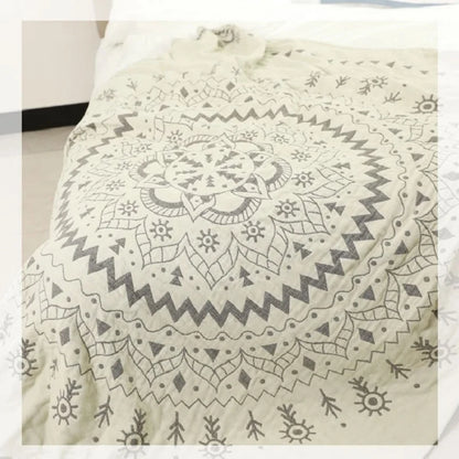 Baumwolldecke mit Jacquardmuster für Wohn- und Schlafbereiche