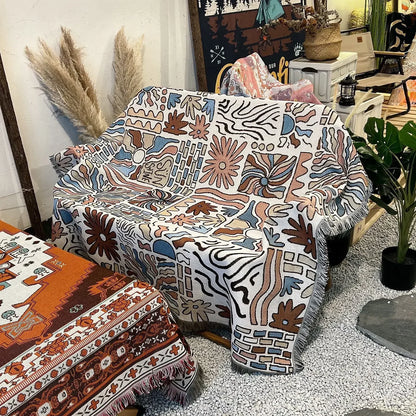 Vielseitige Wohndecke mit geometrischem Muster für Wohnzimmer und Schlafzimmer