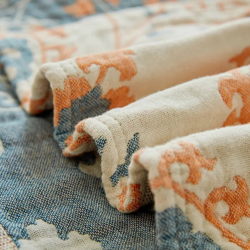 Baumwolldecke mit Boho-Muster für Sofa, Bett und Reisen