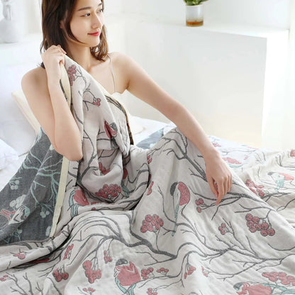 Gaze Sommerdecke mit atmungsaktiver Struktur für Wohnräume und Schlafzimmer