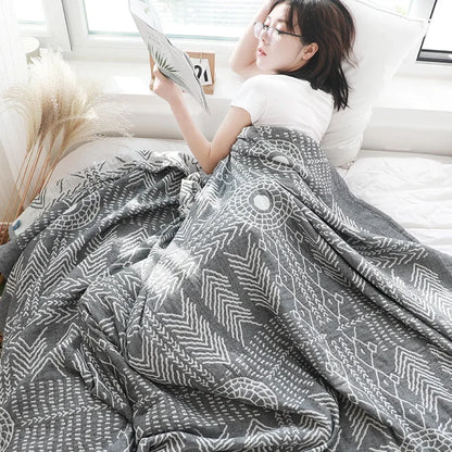 Baumwoll-Gaze-Sommerdecke mit leichtem, atmungsaktivem Gewebe