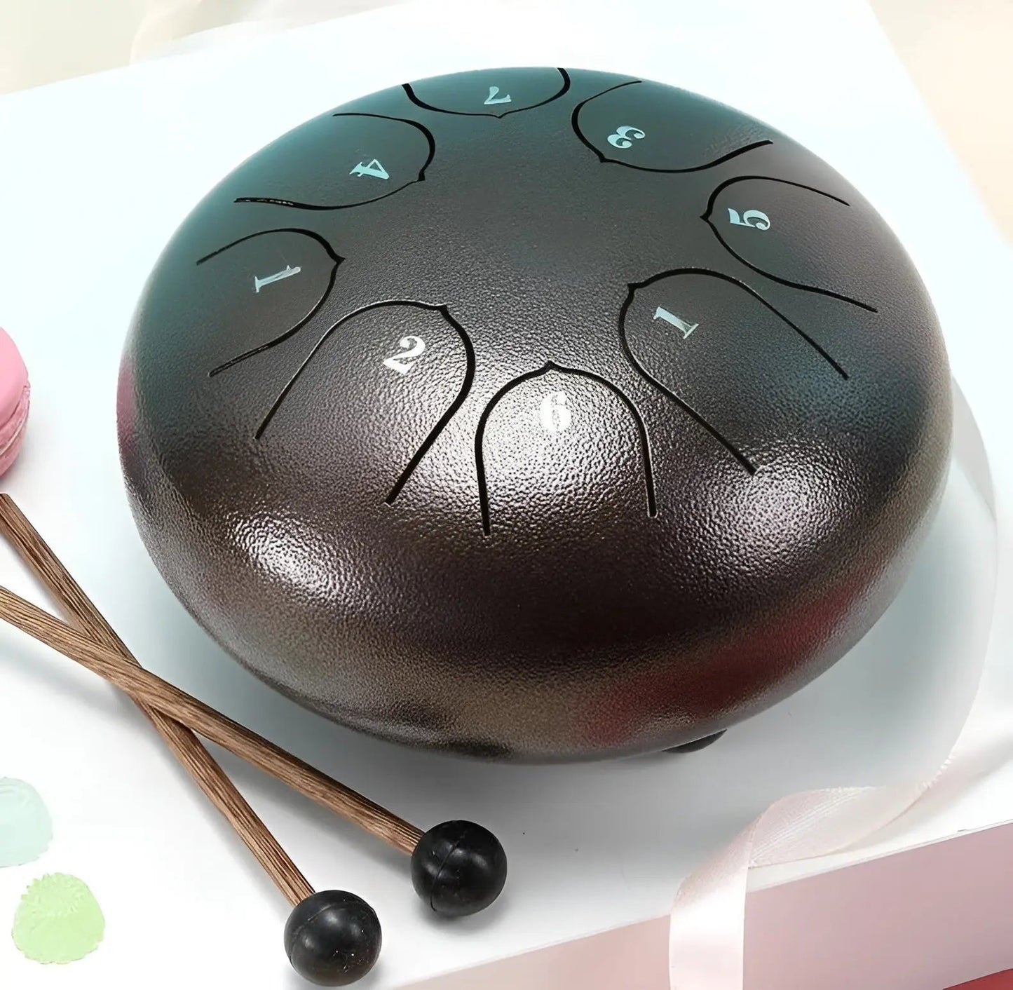 Steel Tongue Drum mit beruhigenden Klängen für Meditation und Garten – inkl. Tragetasche