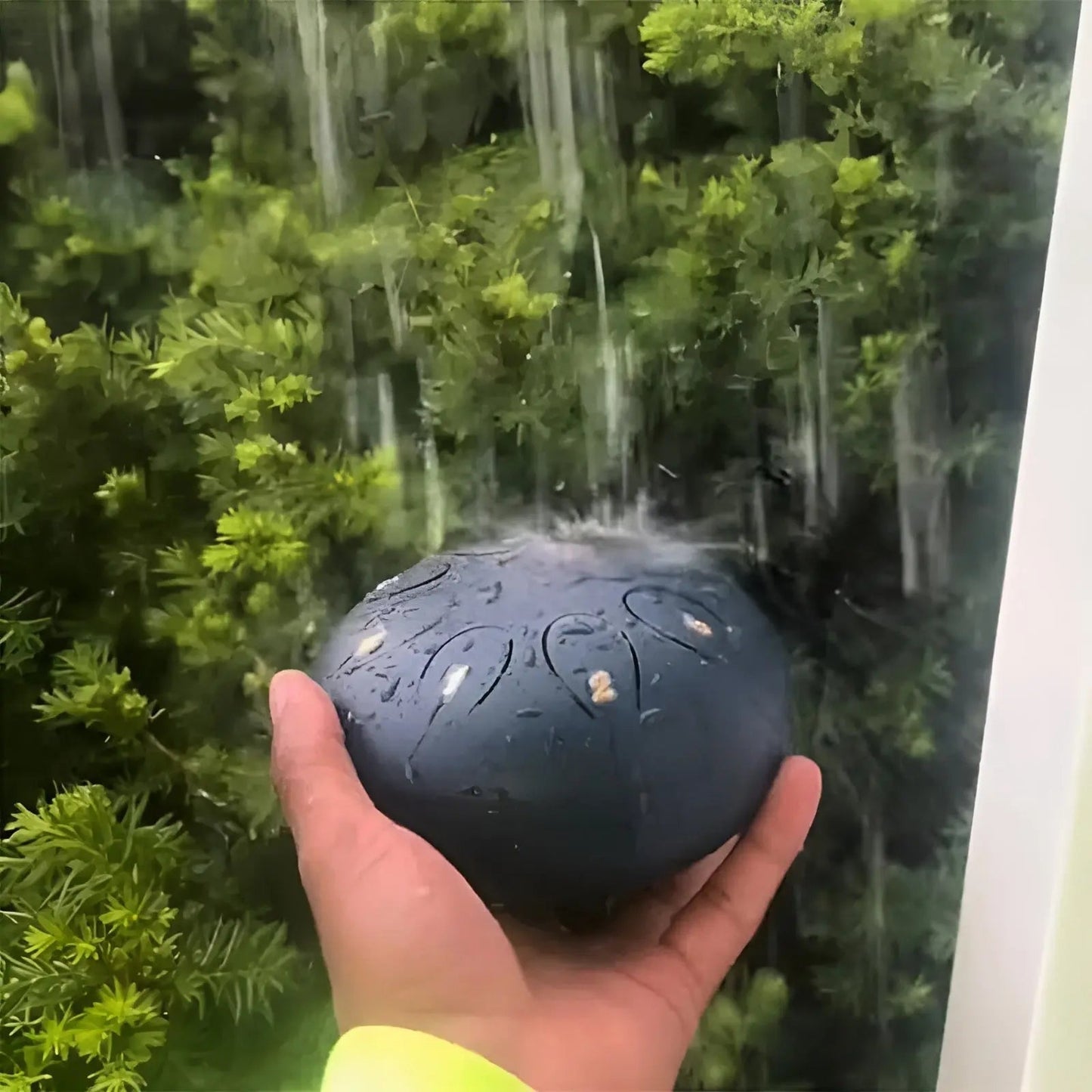 Steel Tongue Drum mit beruhigenden Klängen für Meditation und Garten – inkl. Tragetasche