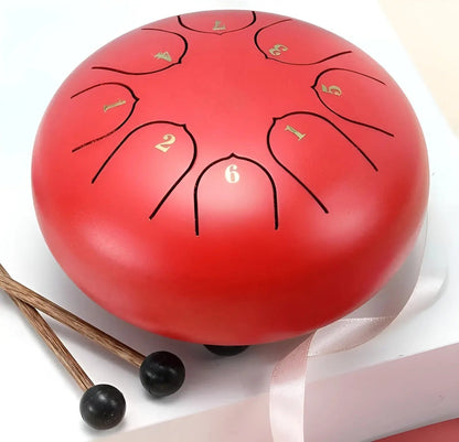 Steel Tongue Drum mit beruhigenden Klängen für Meditation und Garten – inkl. Tragetasche
