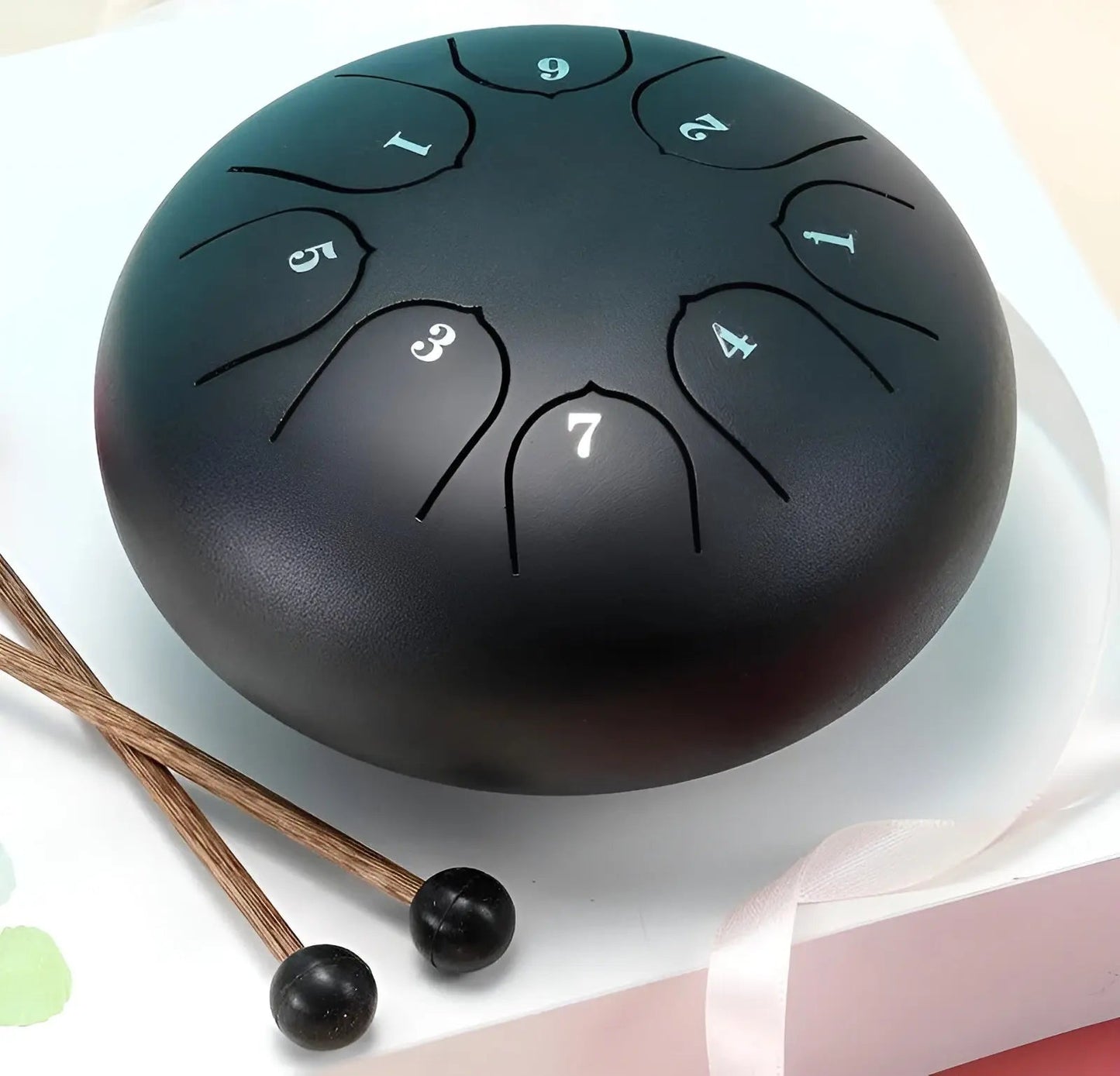 Steel Tongue Drum mit beruhigenden Klängen für Meditation und Garten – inkl. Tragetasche