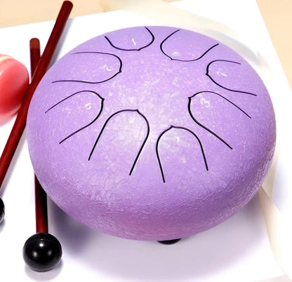 Steel Tongue Drum mit beruhigenden Klängen für Meditation und Garten – inkl. Tragetasche