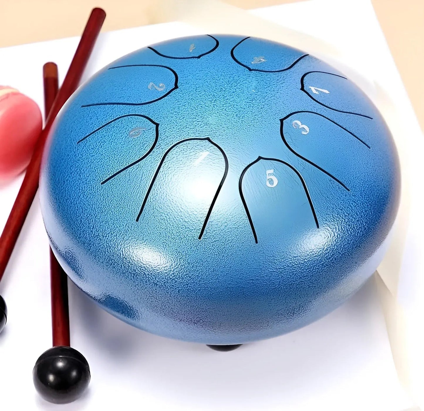 Steel Tongue Drum mit beruhigenden Klängen für Meditation und Garten – inkl. Tragetasche