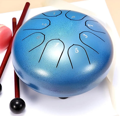 Steel Tongue Drum mit beruhigenden Klängen für Meditation und Garten – inkl. Tragetasche