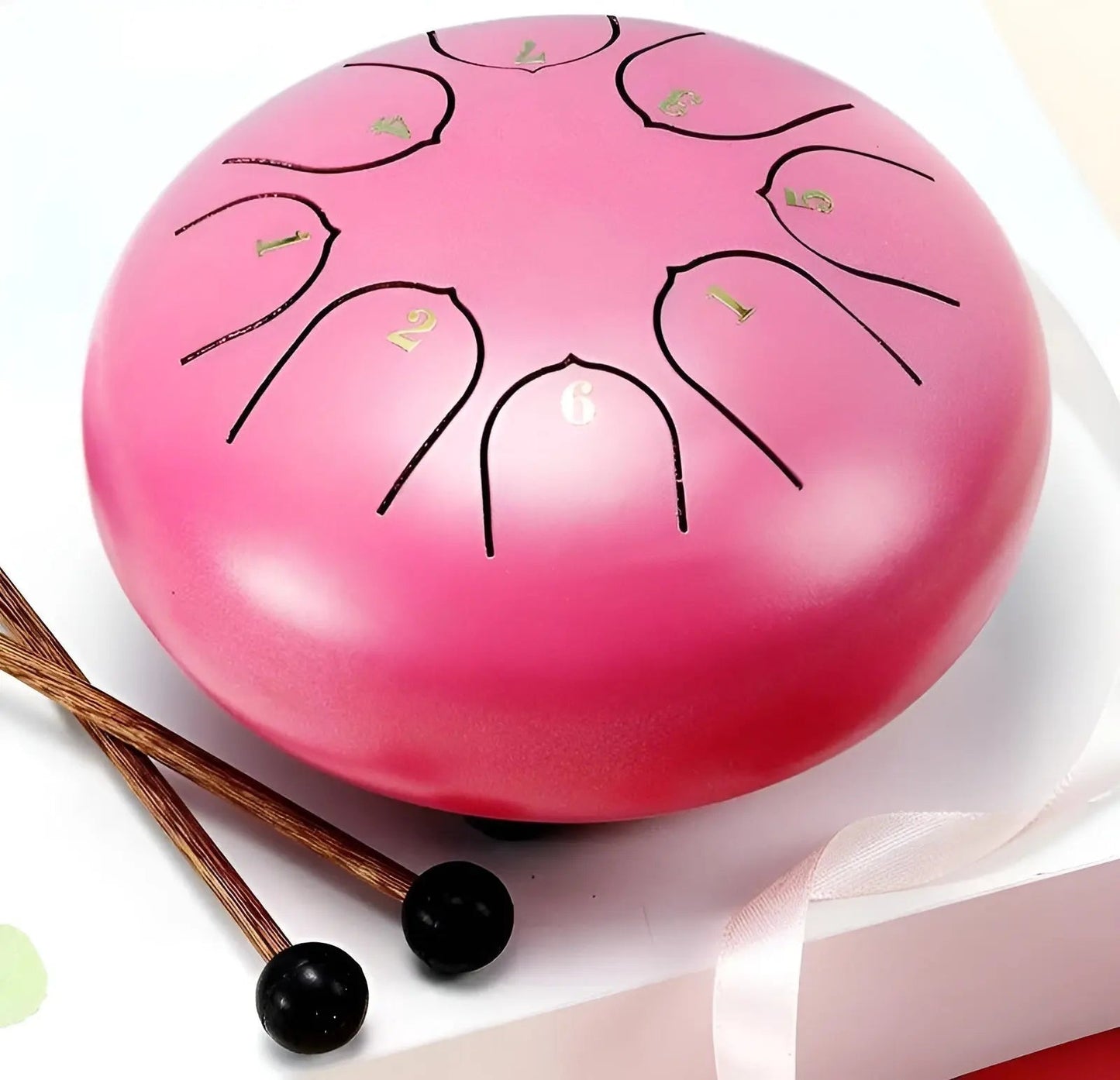 Steel Tongue Drum mit beruhigenden Klängen für Meditation und Garten – inkl. Tragetasche