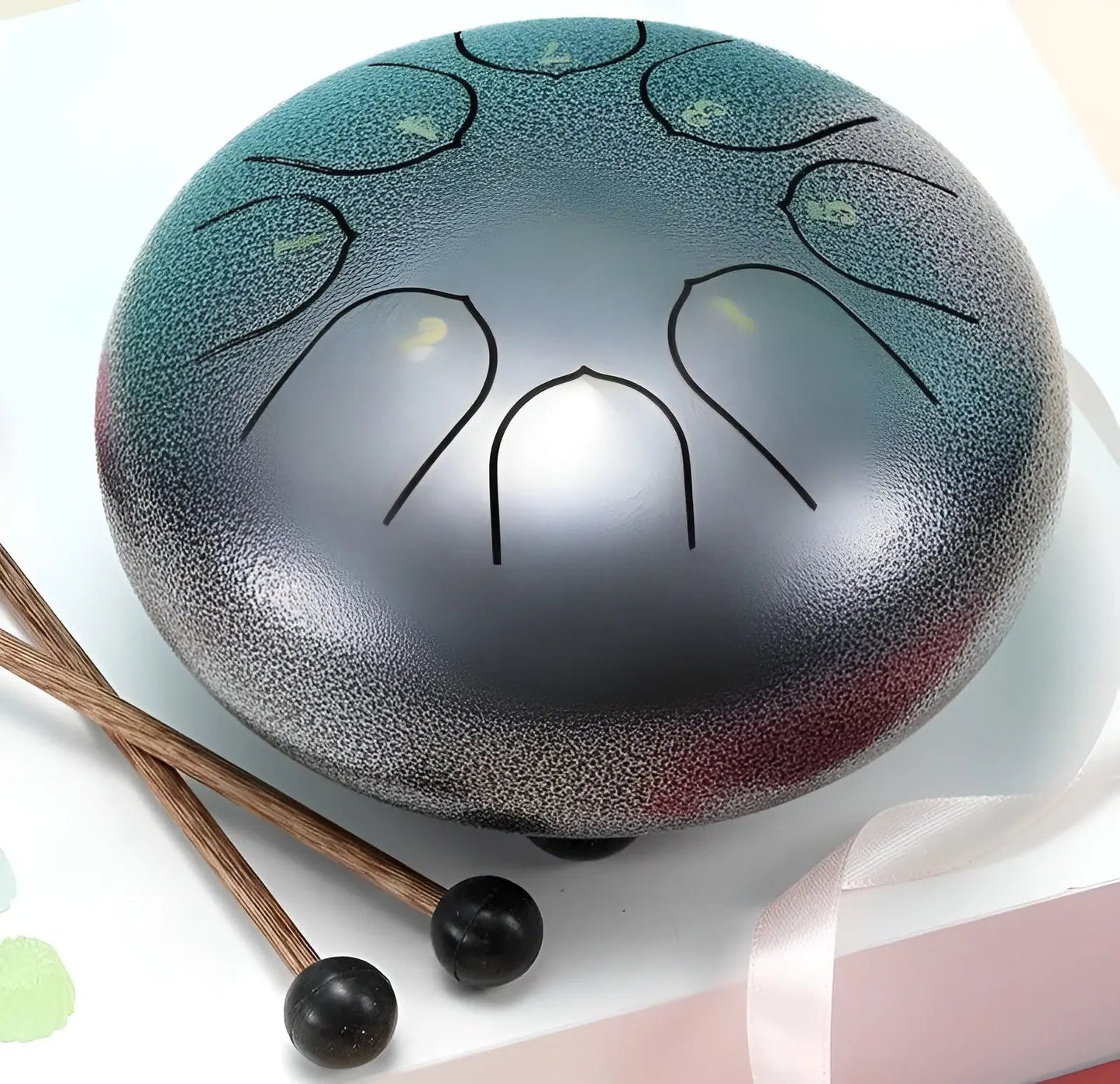 Steel Tongue Drum mit beruhigenden Klängen für Meditation und Garten – inkl. Tragetasche