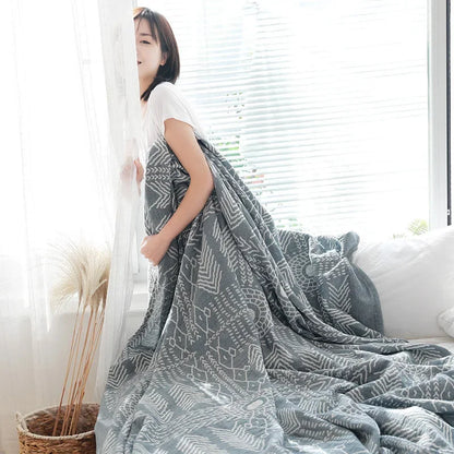 Baumwoll-Gaze-Sommerdecke mit leichtem, atmungsaktivem Gewebe