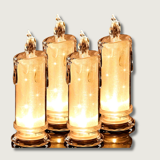 LED Kerzen Set ohne Flamme mit Batteriebetrieb für stimmungsvolle Innenbeleuchtung