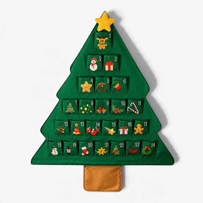 Adventskalender Weihnachtsbaum Stoff