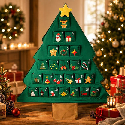 Adventskalender Weihnachtsbaum Stoff