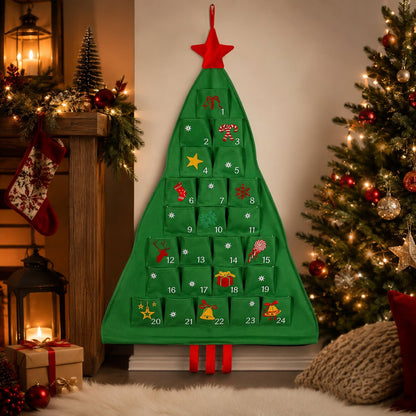 Adventskalender Weihnachtsbaum Stoff