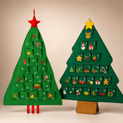 Adventskalender Weihnachtsbaum Stoff