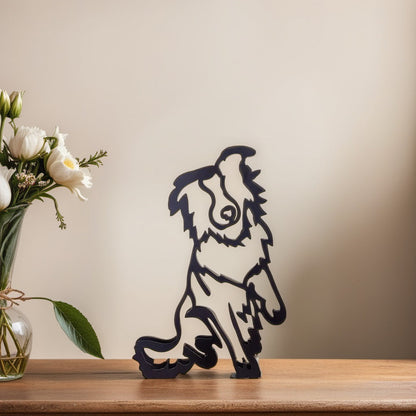 Abstrakte Hundeskulptur für moderne Wohnräume – Künstlerisches Dekoobjekt aus Kunstharz