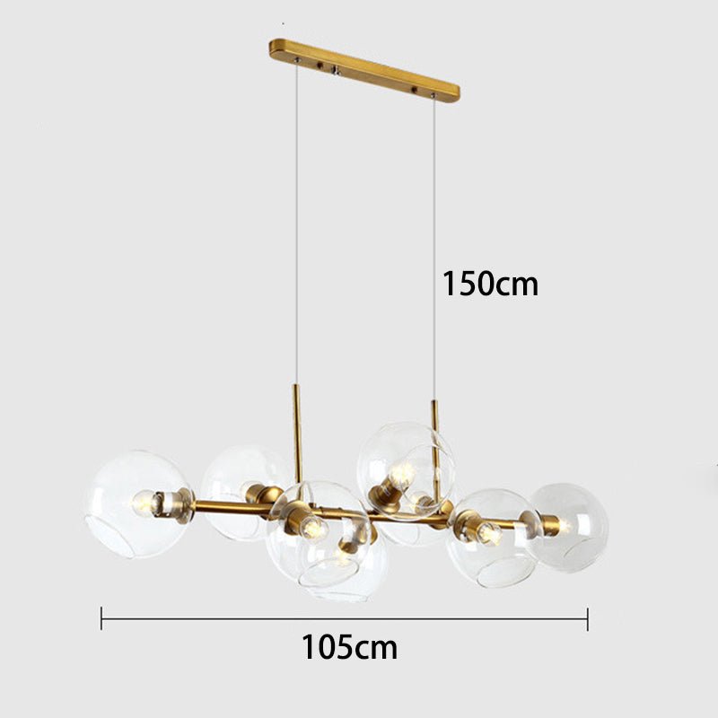 Moderne LED-Esszimmer-Pendelleuchte mit minimalistischem Design und warmem Licht