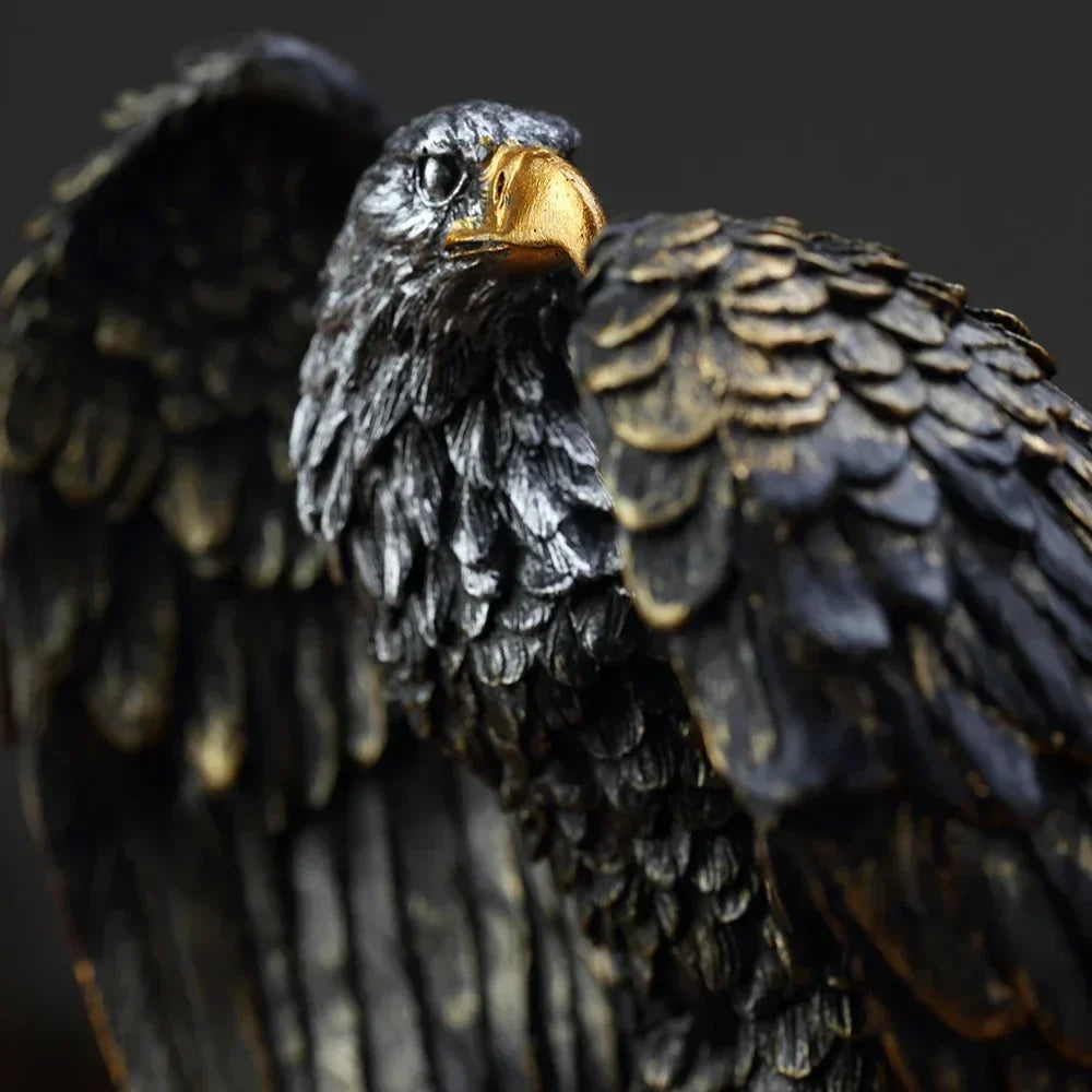 Bronze Adler Skulptur mit Detailliertem Design für Wohn- und Büroräume