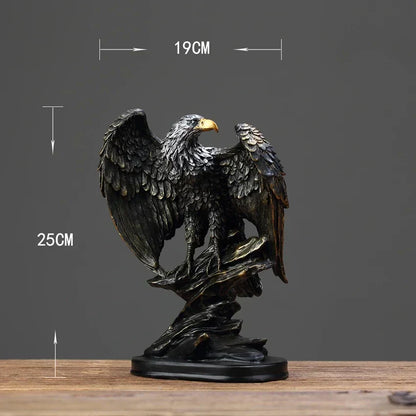Bronze Adler Skulptur mit Detailliertem Design für Wohn- und Büroräume
