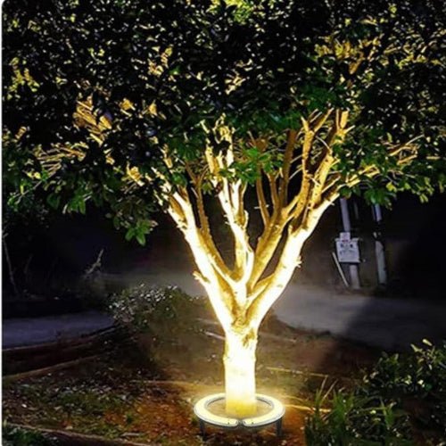 LED Baumfußleuchte mit warmweißem Licht für Garten und Terrasse