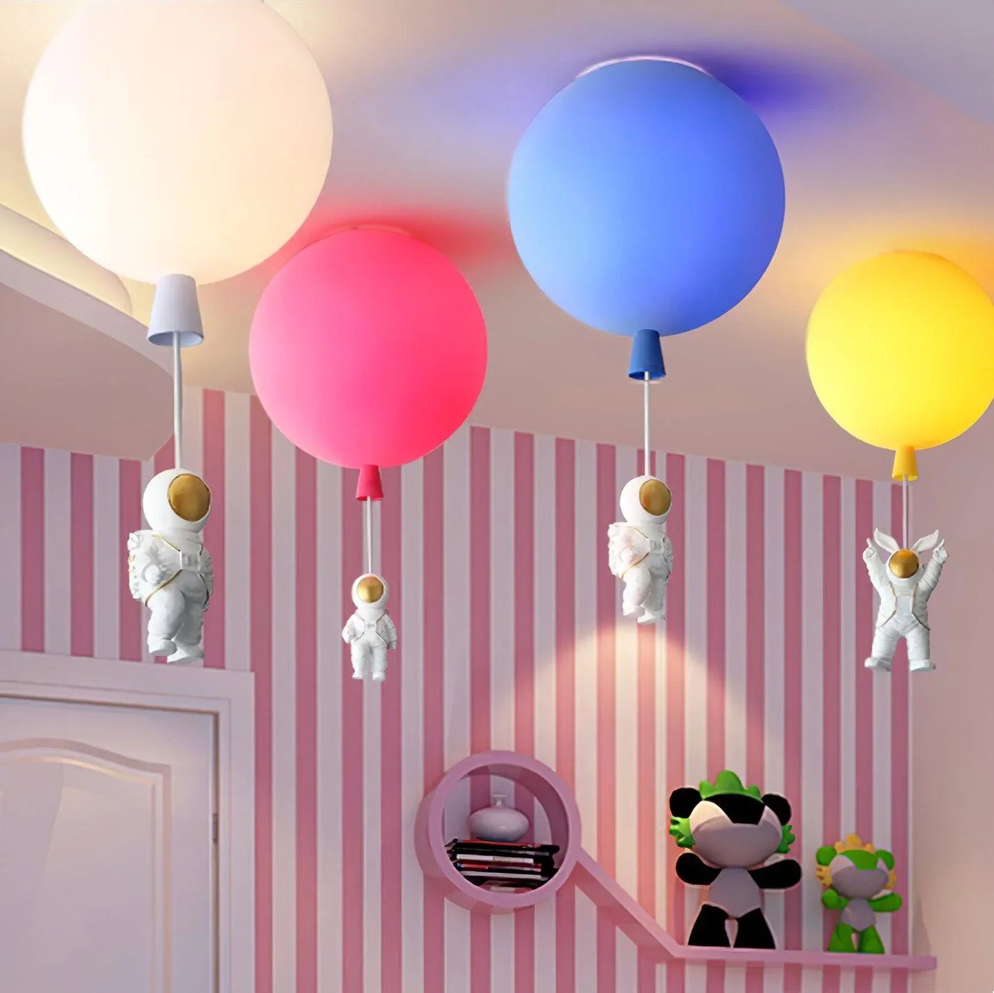 LED Deckenleuchte mit Mond- und Astronauten-Design für Kinder- und Schlafzimmer