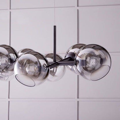 Moderne LED-Esszimmer-Pendelleuchte mit minimalistischem Design und warmem Licht