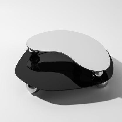 Acryl Tablett in Schwarz für Dekoration und Aufbewahrung von Kerzen und Accessoires