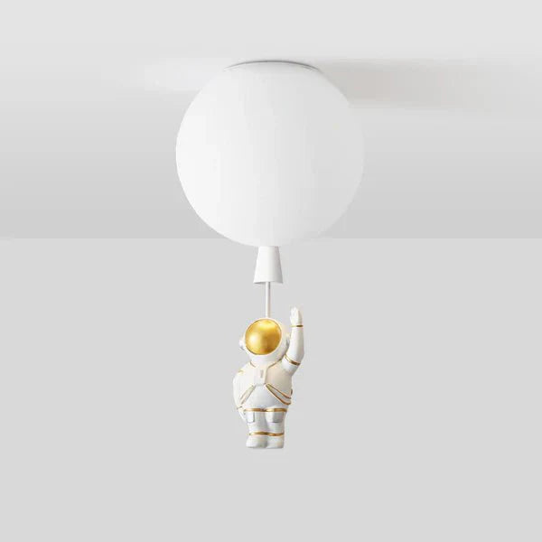 LED Deckenleuchte mit Mond- und Astronauten-Design für Kinder- und Schlafzimmer