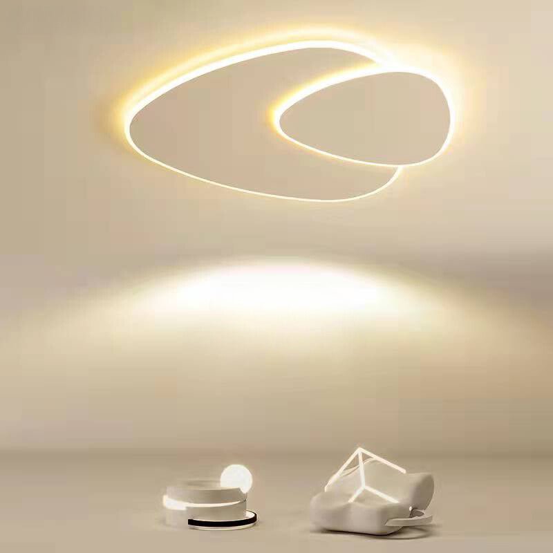LED Deckenleuchte Blattform; Aufbau-Leuchte aus Acryl und Metall, Varianten 30 × 35 cm / 40 × 45 cm / 50 × 58 cm / 60 × 68 cm