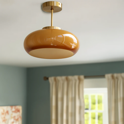 Deckenlampe runder Glasschirm