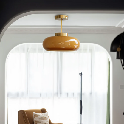 Deckenlampe runder Glasschirm