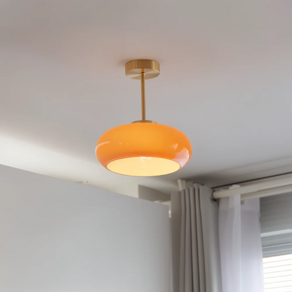 Deckenlampe runder Glasschirm