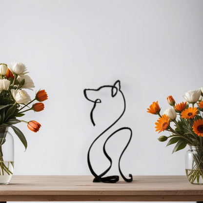 Abstrakte Hundeskulptur für moderne Wohnräume – Künstlerisches Dekoobjekt aus Kunstharz