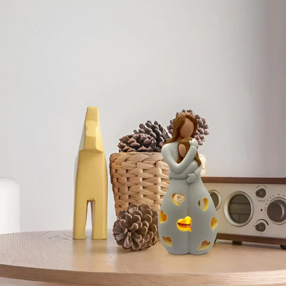 Dekorative Skulptur mit Teelichthalter – Symbol für Liebe und Verbundenheit