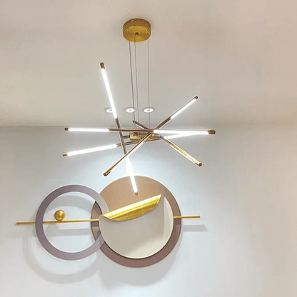 LED Deckenleuchte mit mehreren Armen aus Aluminium und Acryl – Modernes Design für Wohn- und Essbereiche