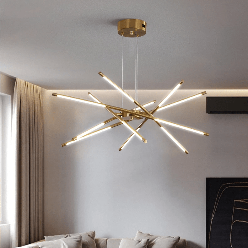 LED Deckenleuchte mit mehreren Armen aus Aluminium und Acryl – Modernes Design für Wohn- und Essbereiche