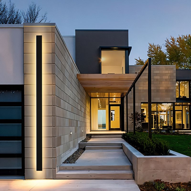 LED Wandlampe mit integriertem Licht und wetterfestem Design für Innen- und Außenbereiche