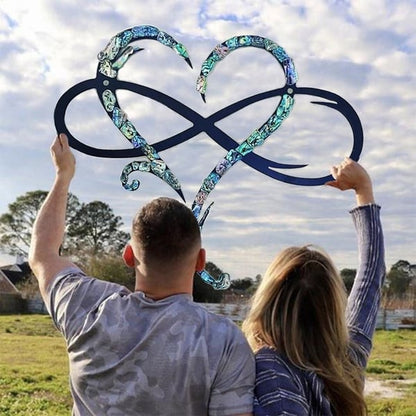 Metall Wanddekoration mit Unendlichem Herzdesign für Wohnzimmer und Schlafzimmer