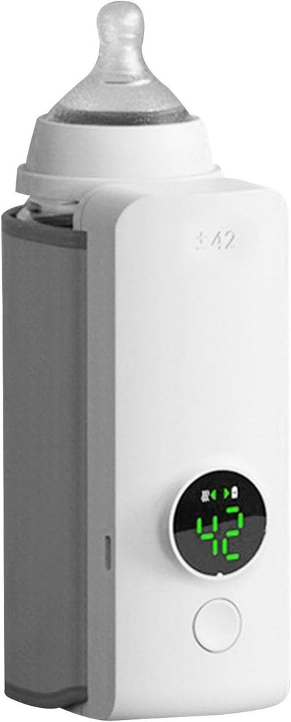 Wiederaufladbarer tragbarer Flaschenwärmer mit digitaler Temperaturanzeige und einstellbaren Wärmestufen