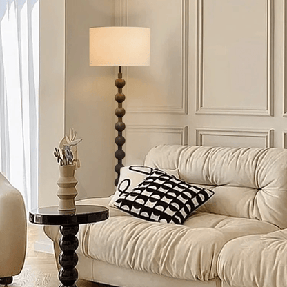 Holz-Stehlampe mit LED-Beleuchtung und E27-Fassung für Wohn- und Arbeitsbereiche