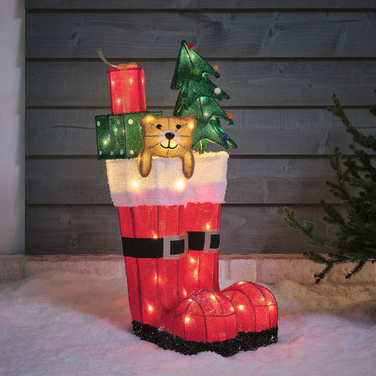 LED-Weihnachtsstiefel mit Geschenken