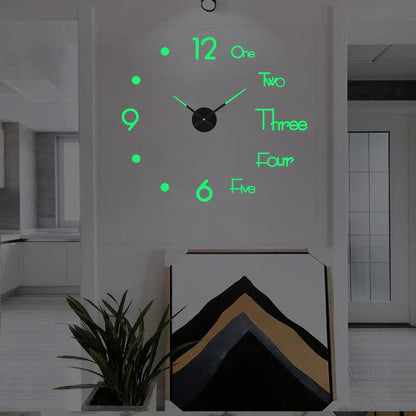 DIY Wanduhr mit individuell anpassbarem Design und großen Abmessungen für Wohnzimmer und Büro