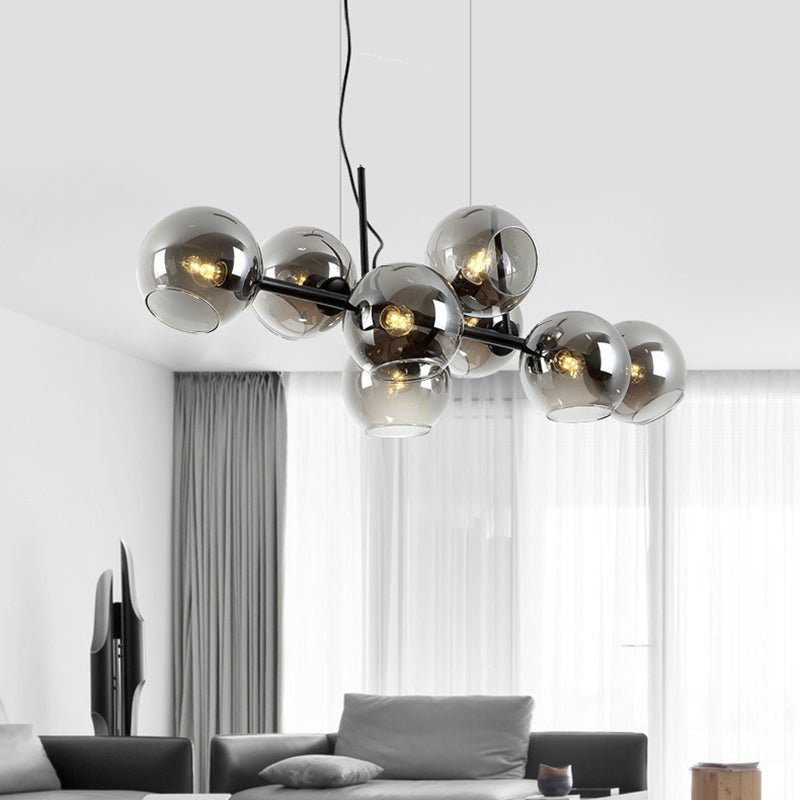 Moderne LED-Esszimmer-Pendelleuchte mit minimalistischem Design und warmem Licht