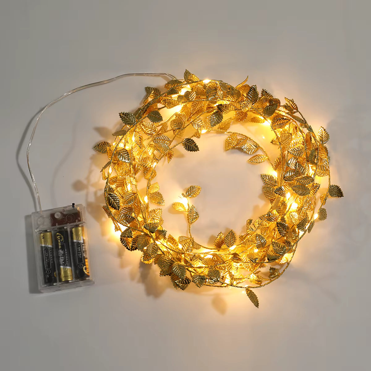 Lichterkette goldene Blätter
