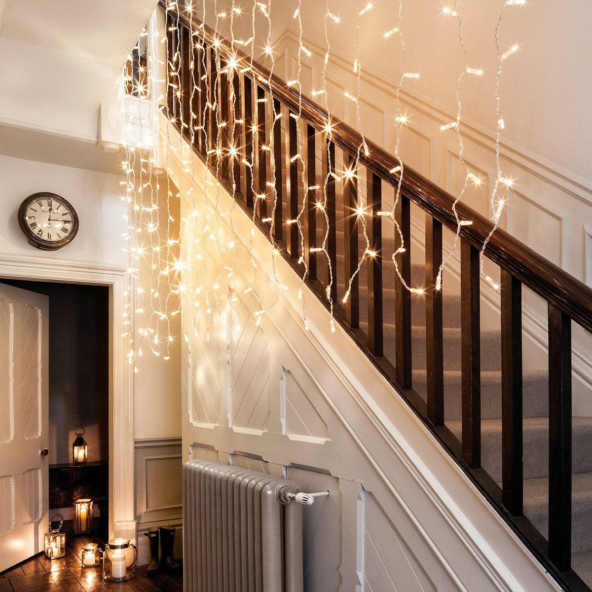 Lichtervorhang 576 LED warmweiß