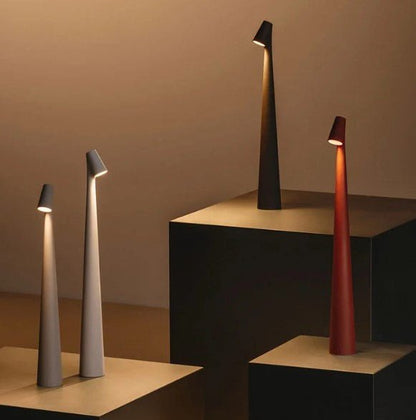 Tragbare LED-Tischlampe aus Aluminium – Dimmbar mit Akku und 3 Helligkeitsstufen