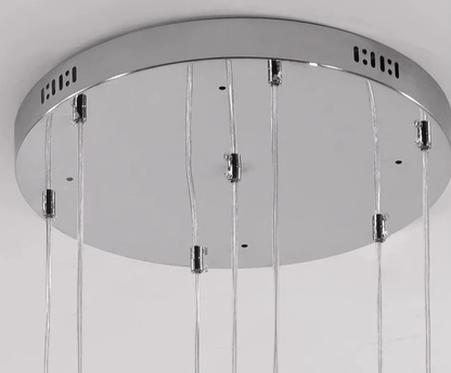 Treppen-Kronleuchter mit mehrstufigem Design und LED-Beleuchtung